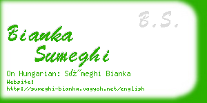 bianka sumeghi business card